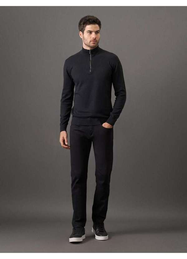 Calvin Klein Jeans - Calça Masculina Moletom 5 Pockets Calvin Klein - Preto Preto 3