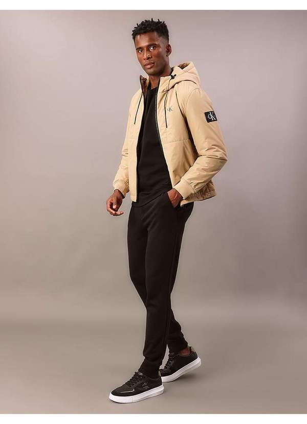 Calvin Klein Jeans - Calça Masculina Moletom Bordado Calvin Klein Jeans - Preto Preto 2