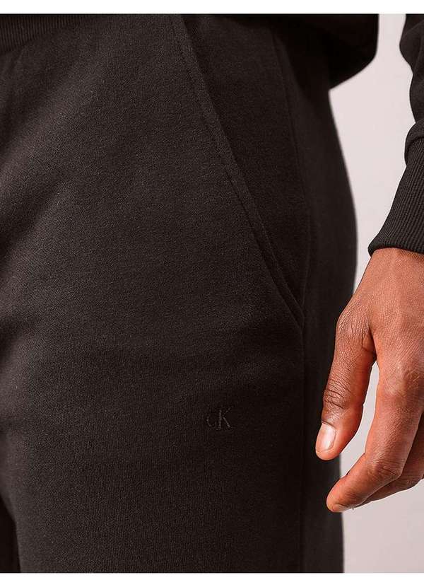 Calvin Klein Jeans - Calça Masculina Moletom Bordado Calvin Klein Jeans - Preto Preto 3
