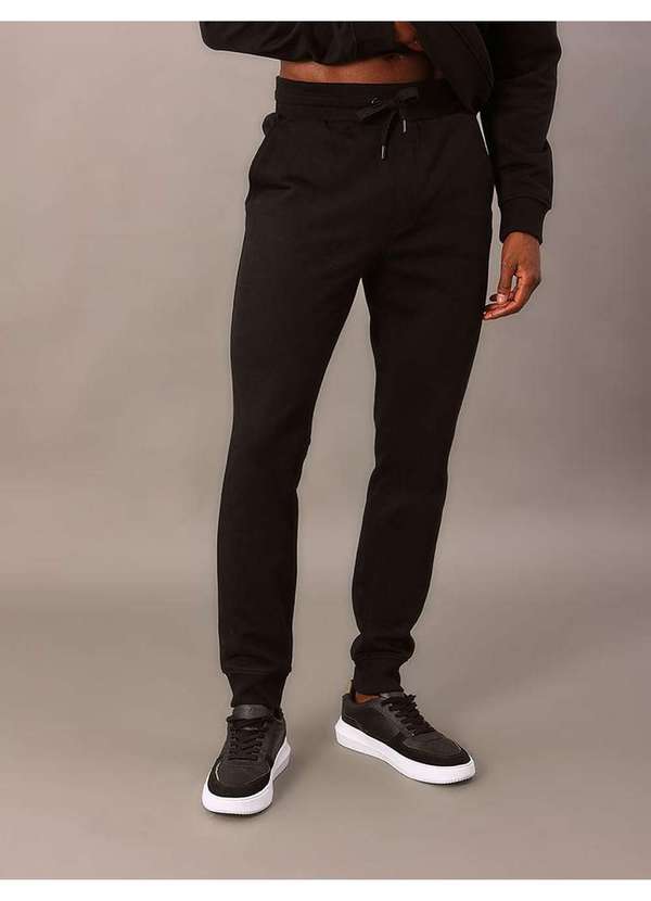 Calvin Klein Jeans - Calça Masculina Moletom Bordado Calvin Klein Jeans - Preto Preto 5