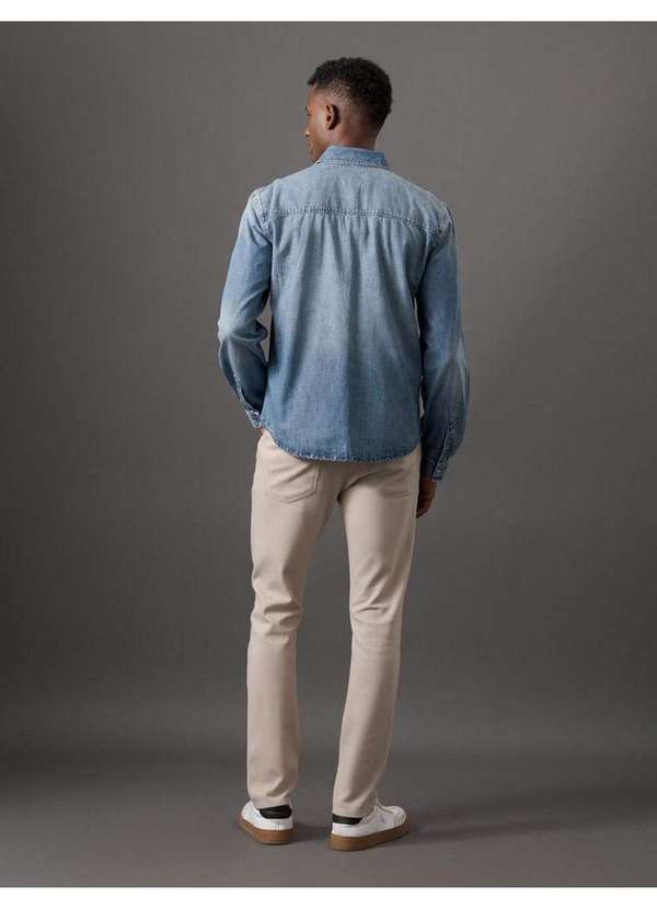 Calvin Klein Jeans - Camisa Jeans Masculina Slim Calvin Klein Jeans - Azul Médio Azul 2