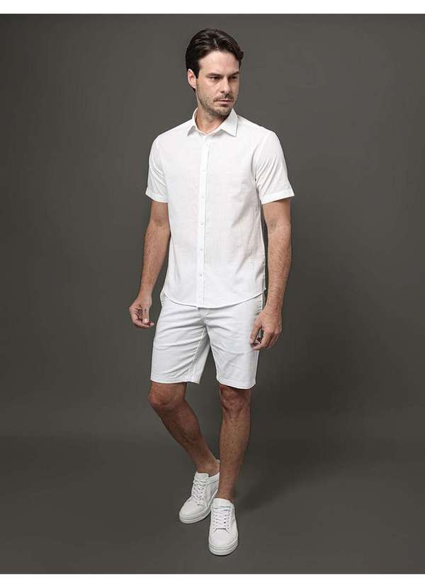 Calvin Klein Jeans - Camisa Masculina Algodão Calvin Klein - Branco Branco 3