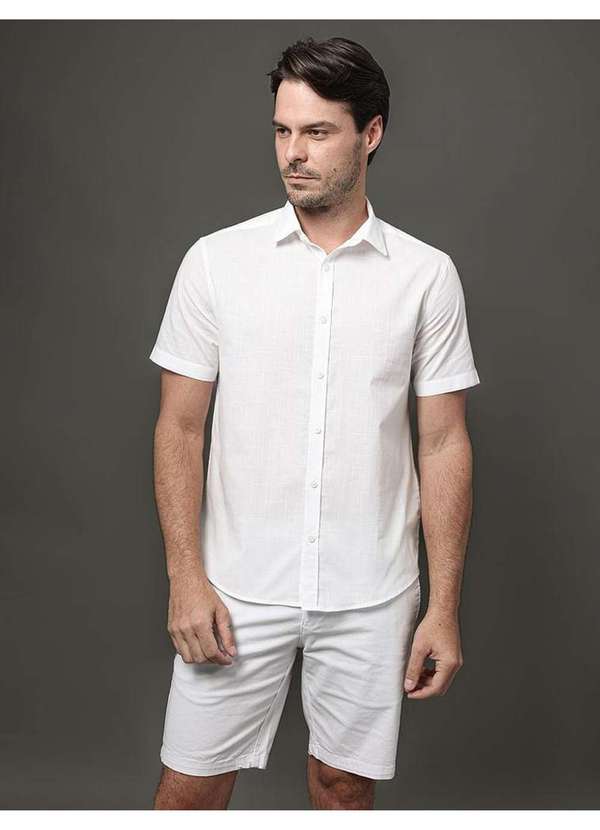 Calvin Klein Jeans - Camisa Masculina Algodão Calvin Klein - Branco Branco 5