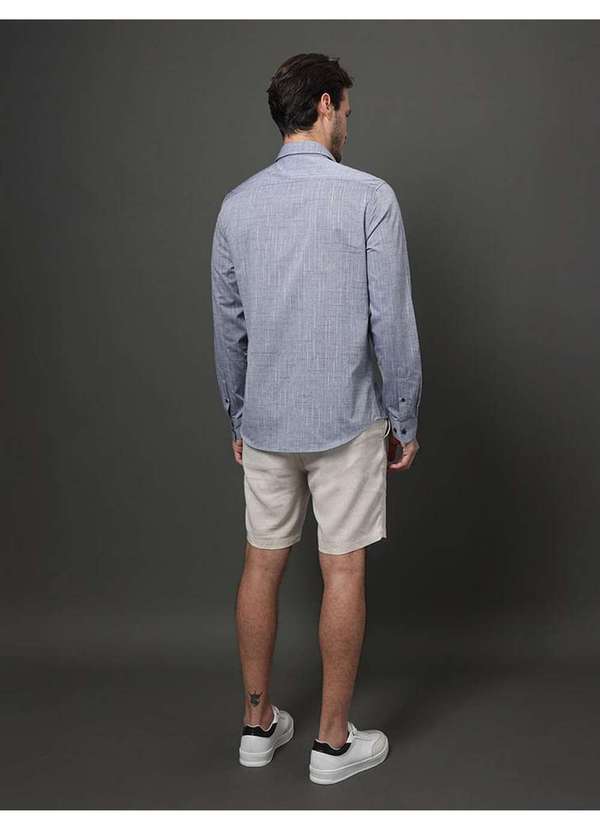 Calvin Klein Jeans - Camisa Masculina Regular Algodão Calvin Klein - Marinho Azul 2