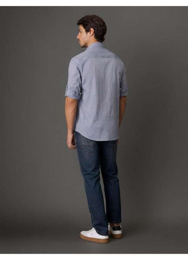 Calvin Klein Jeans - Camisa Masculina Regular Martingale Calvin Klein Jeans - Marinho Azul 2