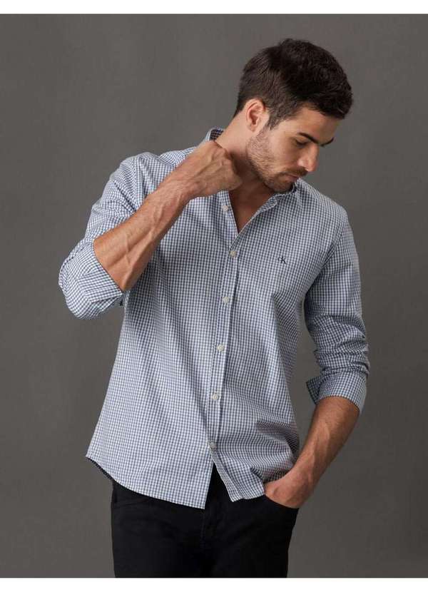Calvin Klein Jeans - Camisa Masculina Slim Button Down Calvin Klein Jeans - Indigo Azul