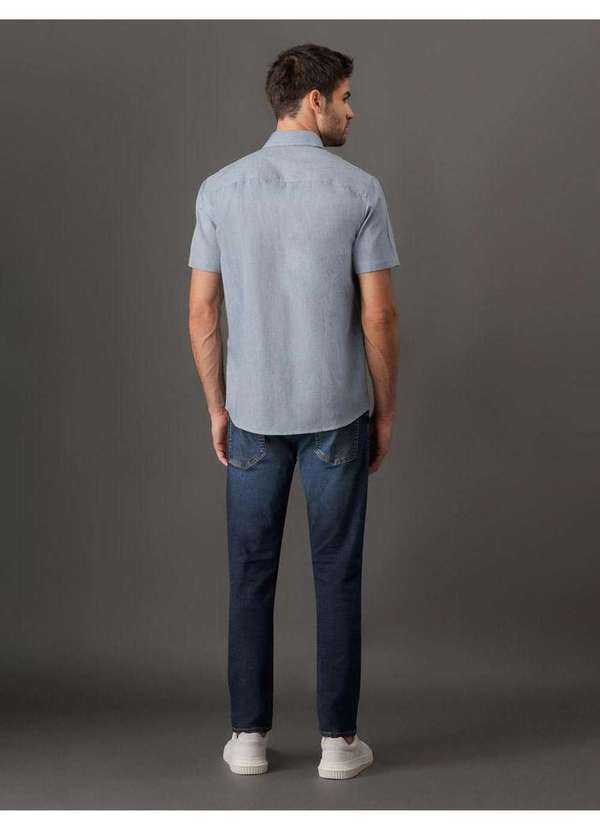 Calvin Klein Jeans - Camisa Masculina Slim com Bolso Calvin Klein Jeans - Indigo Azul 2
