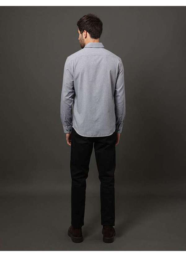 Calvin Klein Jeans - Camisa Masculina Vichy Bd Calvin Klein - Marinho Azul 2