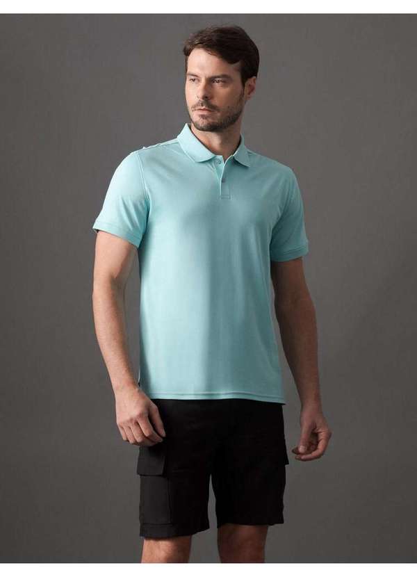 Cks Premium Label - Polo Masculina Liquid Touch Calvin Klein - Verde Agua Verde 3