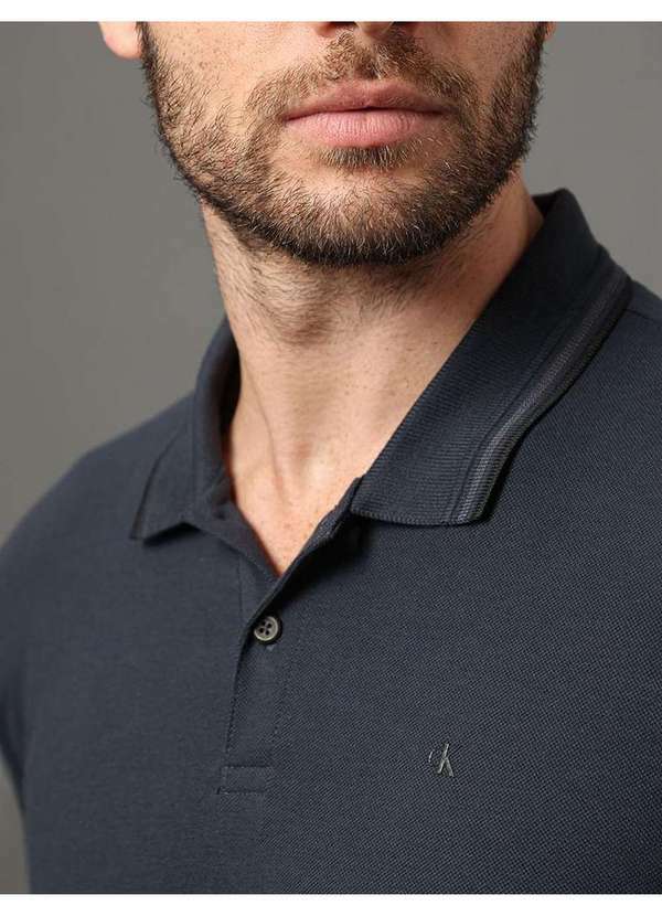 Calvin Klein Jeans - Polo Masculina Listras Calvin Klein Jeans - Marinho Azul