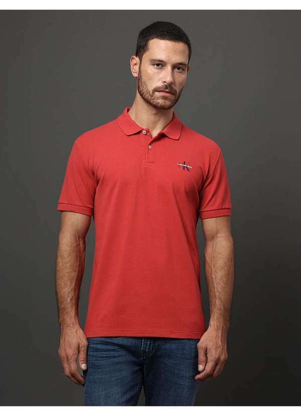 Calvin Klein Jeans - Polo Masculina Loog Re Issue Calvin Klein Jeans - Vermelho Vermelho