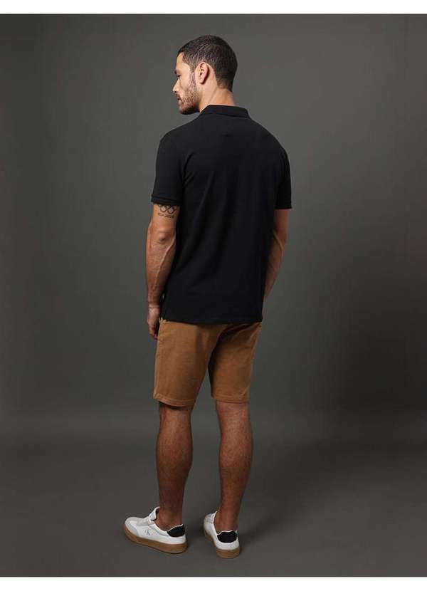 Calvin Klein Jeans - Polo Masculina Manga Curta em Piquet Calvin Klein Jeans - Preto Preto