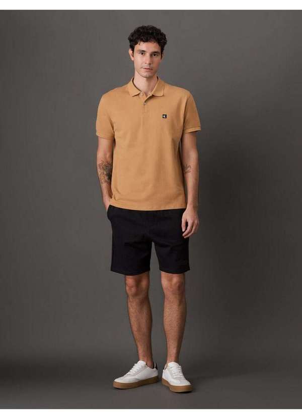 Calvin Klein Jeans - Polo Masculina Manga Curta Premium Calvin Klein Jeans - Havana Marrom 5