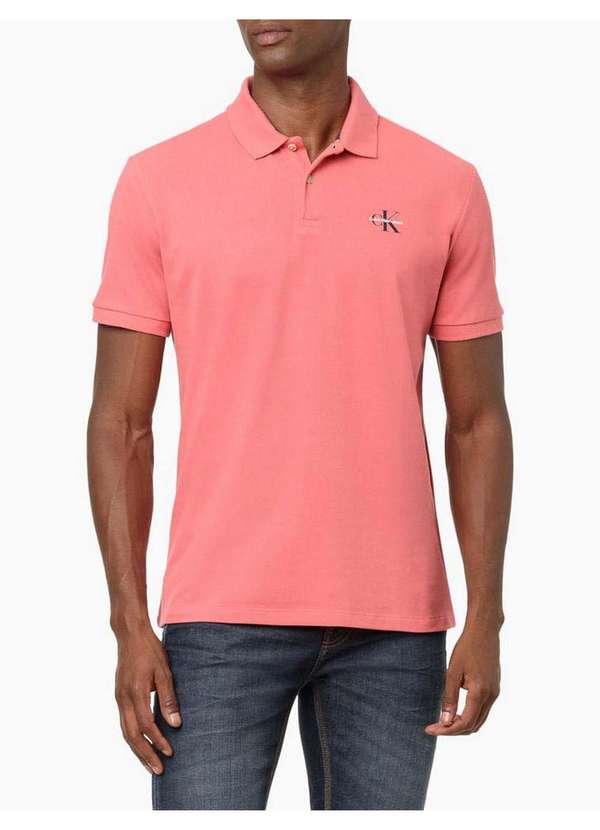 Calvin Klein Jeans - Polo Masculina Manga Curta Re Issue Calvin Klein Jeans - Melancia Vermelho