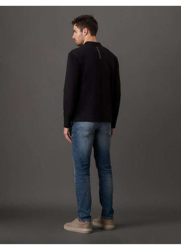 Calvin Klein Jeans - Polo Masculina Manga Longa Premium Calvin Klein Jeans - Preto Preto 3