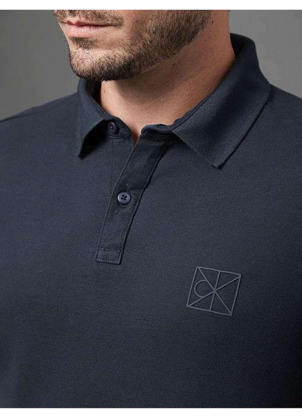 Calvin Klein Jeans - Polo Masculina Piquet Carmel Calvin Klein - Marinho Azul
