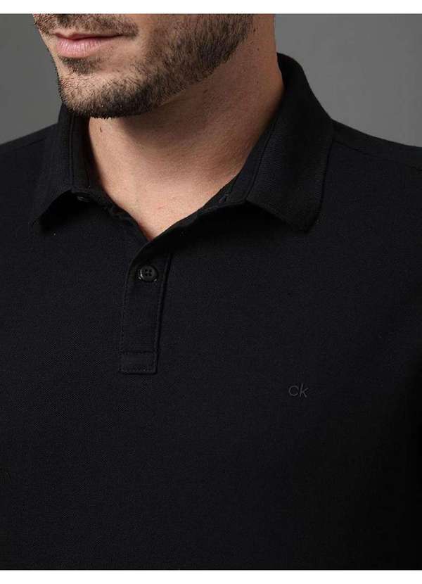 Calvin Klein Jeans - Polo Masculina Piquet Carmel Calvin Klein - Preto Preto