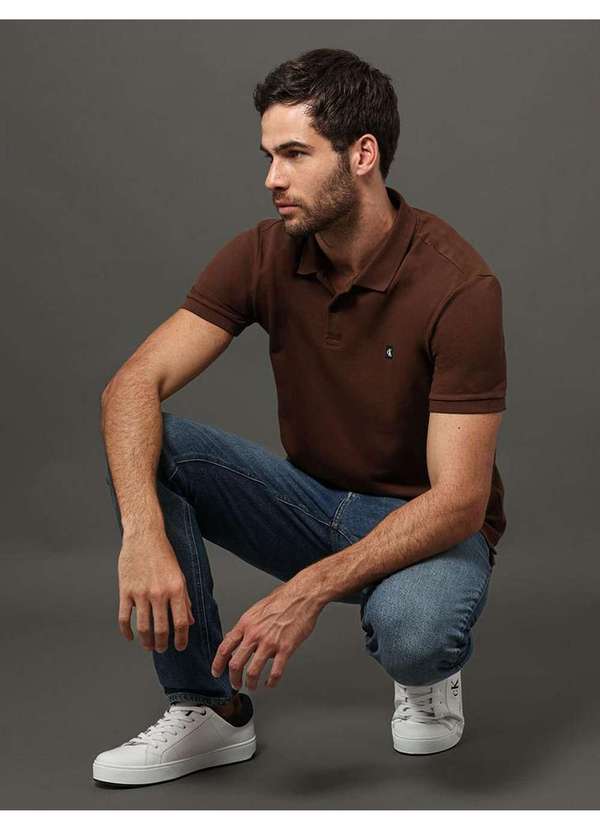 Calvin Klein Jeans - Polo Masculina Premium Calvin Klein Jeans - Marrom Marrom 2
