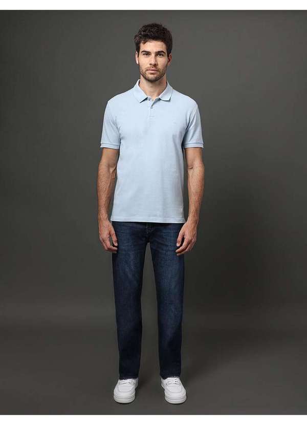 Calvin Klein Jeans - Polo Masculina Regular sem Friso Calvin Klein - Azul Claro Azul 3