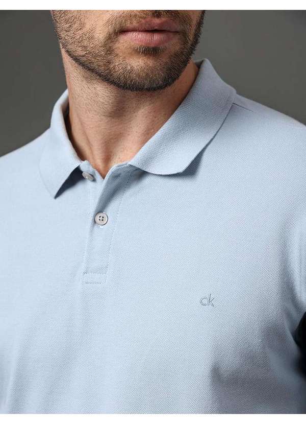 Calvin Klein Jeans - Polo Masculina Regular sem Friso Calvin Klein - Azul Claro Azul 4