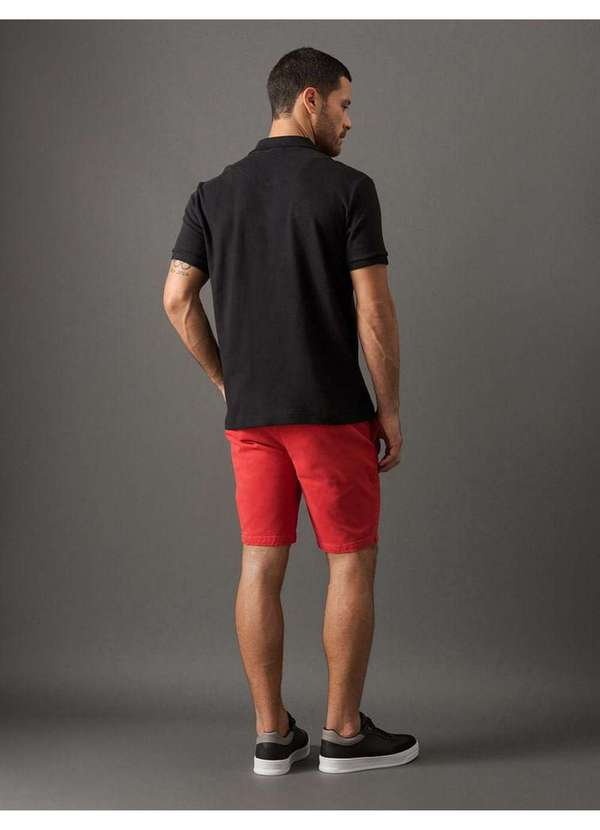 Calvin Klein Jeans - Polo Masculina Regular Suedine Calvin Klein - Preto Preto 2