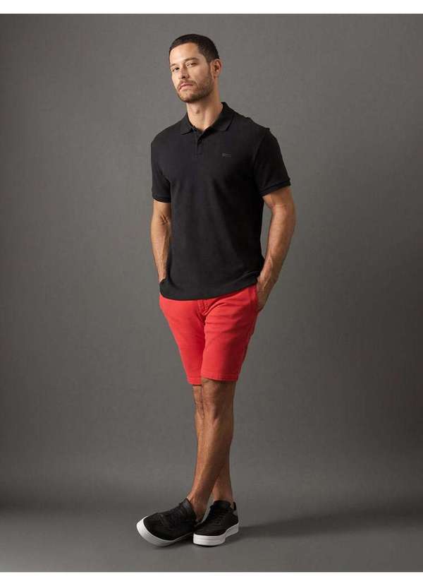 Calvin Klein Jeans - Polo Masculina Regular Suedine Calvin Klein - Preto Preto 3