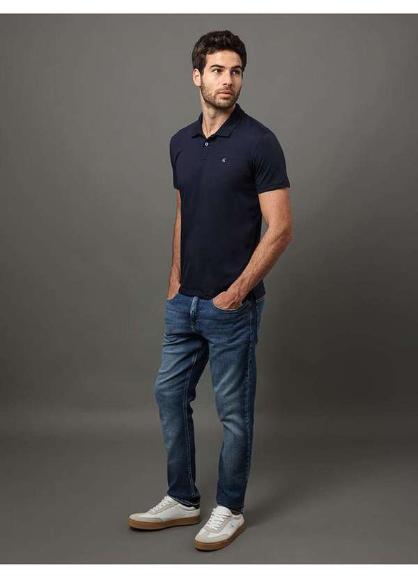 Calvin Klein Jeans - Polo Masculina Slim Pima Calvin Klein Jeans - Marinho Azul 3