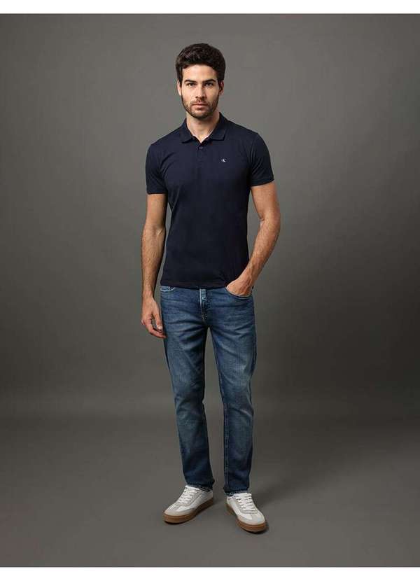 Calvin Klein Jeans - Polo Masculina Slim Pima Calvin Klein Jeans - Marinho Azul 5