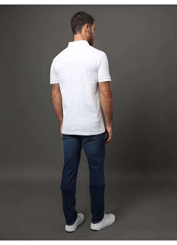 Calvin Klein Jeans - Polo Masculino Logo Peitilho Calvin Klein Jeans - Branco Branco