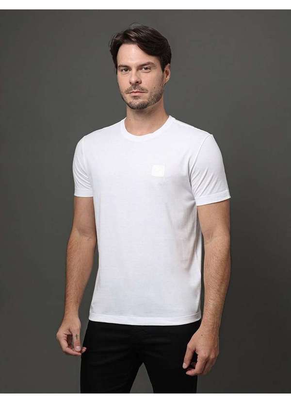 Calvin Klein Jeans - Camiseta Masculina Algodão Egípcio Calvin Klein - Branco 2 Branco