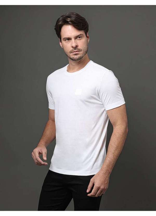 Calvin Klein Jeans - Camiseta Masculina Algodão Egípcio Calvin Klein - Branco 2 Branco 4