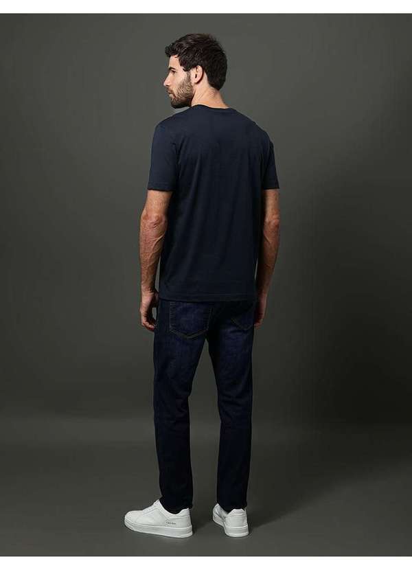 Calvin Klein Jeans - Camiseta Masculina Algodão Egípcio Calvin Klein - Marinho Azul 2