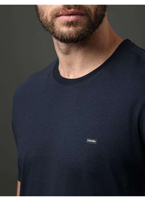Calvin Klein Jeans - Camiseta Masculina Algodão Egípcio Calvin Klein - Marinho Azul 4