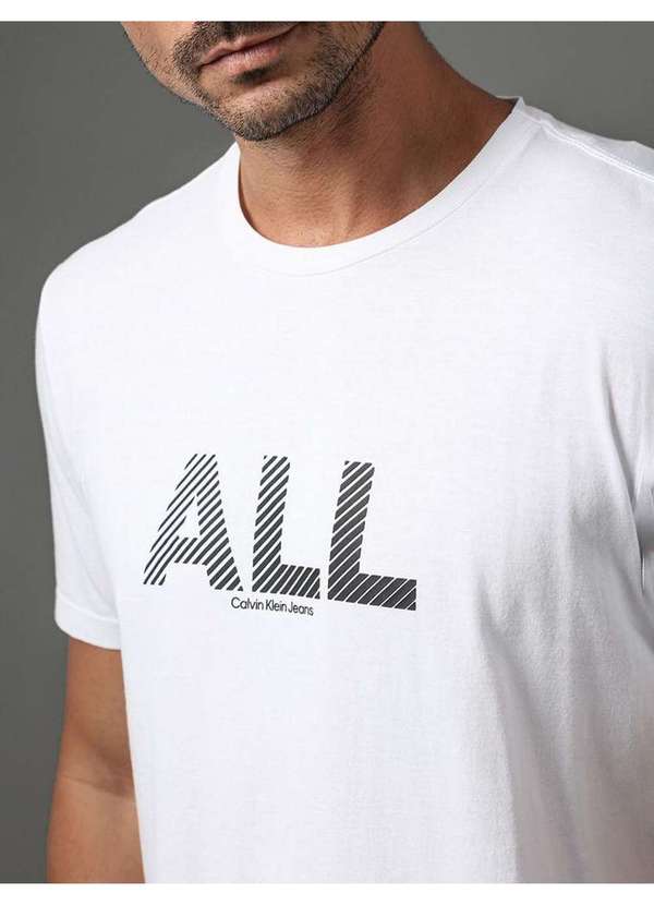 Calvin Klein Jeans - Camiseta Masculina All Calvin Klein Jeans - Branco Branco