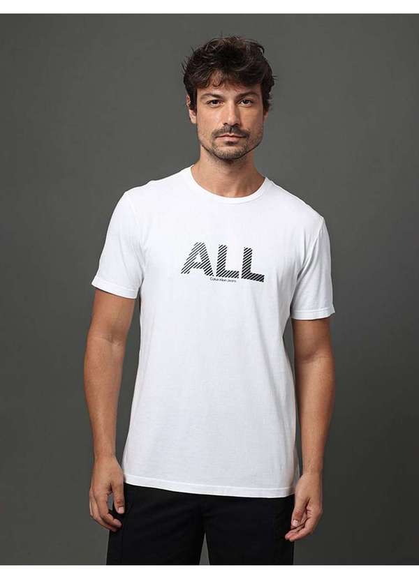 Calvin Klein Jeans - Camiseta Masculina All Calvin Klein Jeans - Branco Branco 4