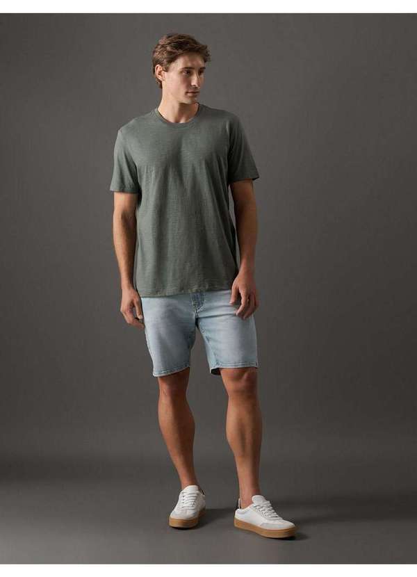 Calvin Klein Jeans - Camiseta Masculina Flamê com Etiqueta Calvin Klein Jeans - Verde Verde 5