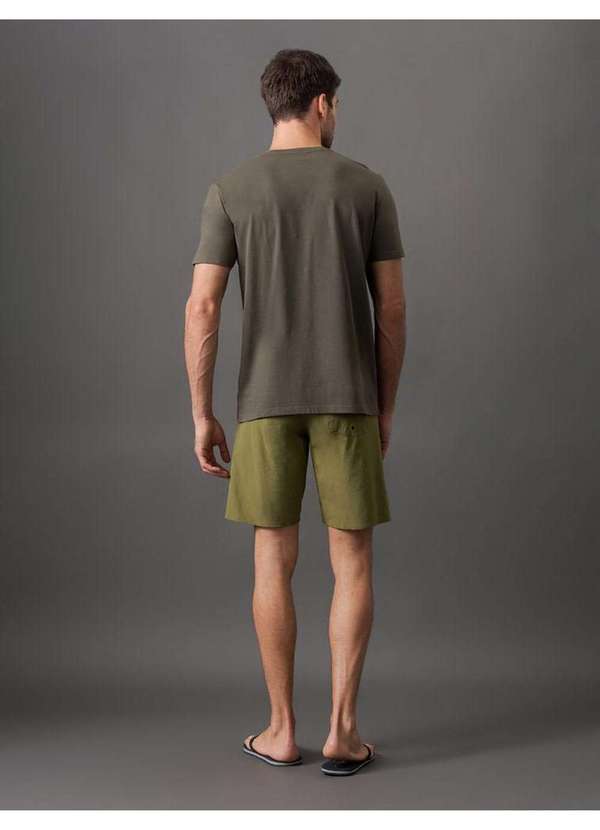 Calvin Klein Jeans - Camiseta Masculina Logo Costas Calvin Klein Swimwear - Militar Verde 2