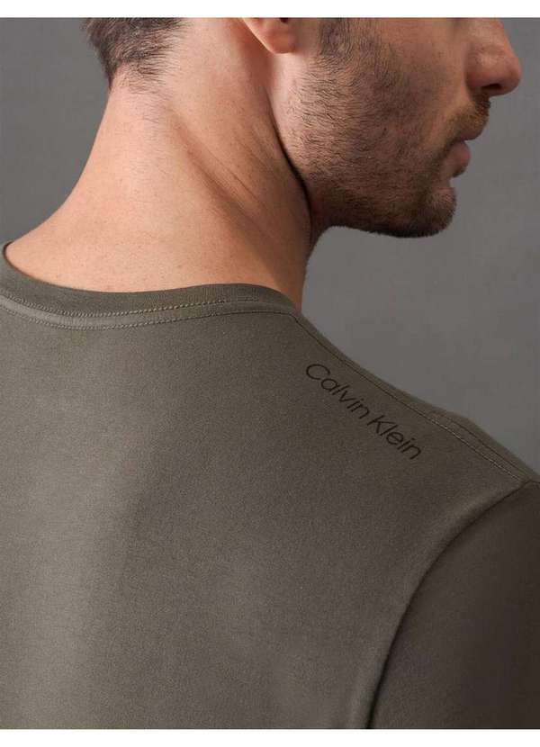 Calvin Klein Jeans - Camiseta Masculina Logo Costas Calvin Klein Swimwear - Militar Verde 4