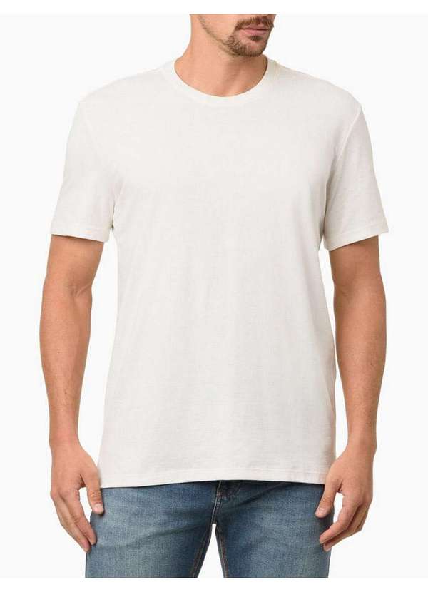 Calvin Klein Jeans - Camiseta Masculina Make Your Own Adventure - Off White Branco 1