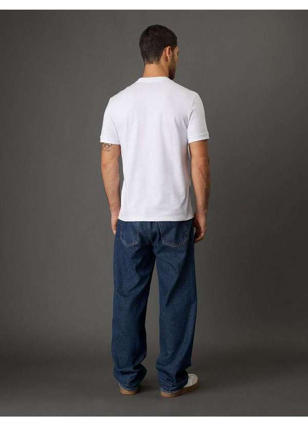 Calvin Klein Jeans - Camiseta Masculina Malhão com Punhos Calvin Klein Jeans - Branco Branco 4