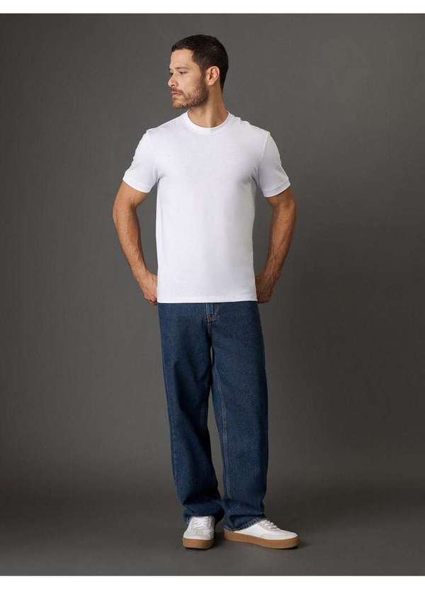 Calvin Klein Jeans - Camiseta Masculina Malhão com Punhos Calvin Klein Jeans - Branco Branco 5
