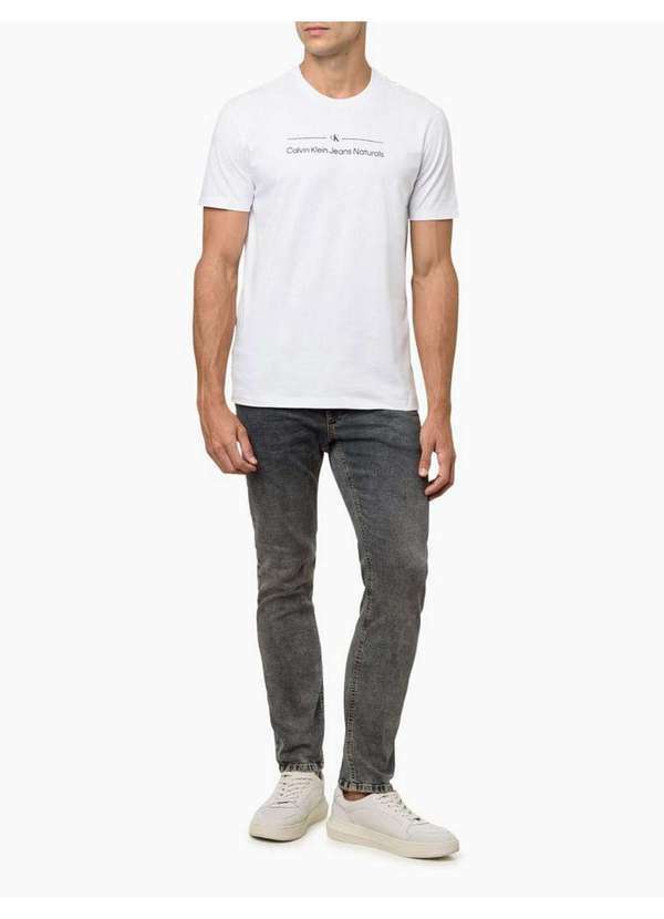 Calvin Klein Jeans - Camiseta Masculina Manga Curta - Branco 2 Branco