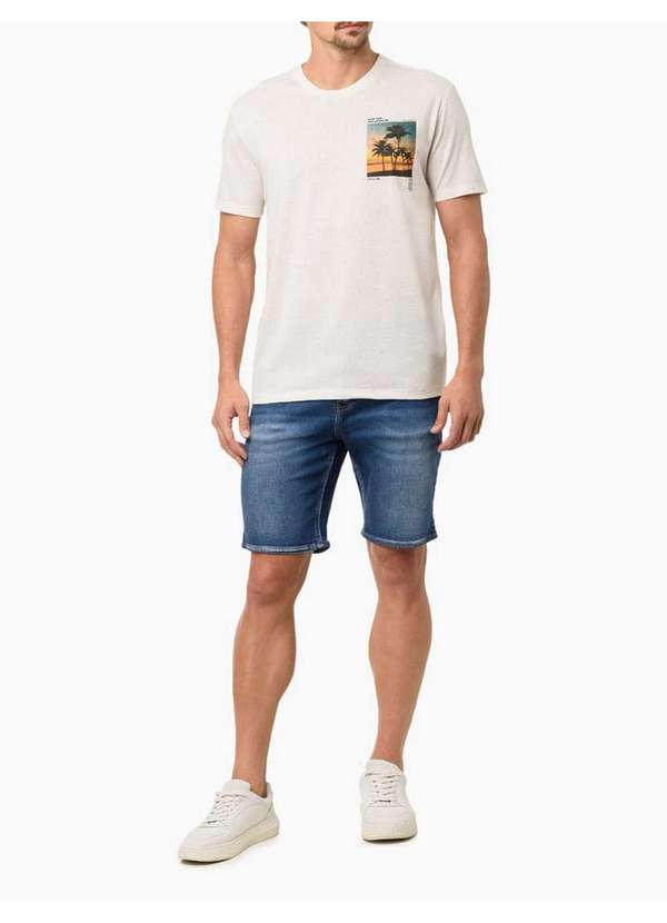 Calvin Klein Jeans - Camiseta Masculina Manga Curta Endless Sunset - Off White Branco 2