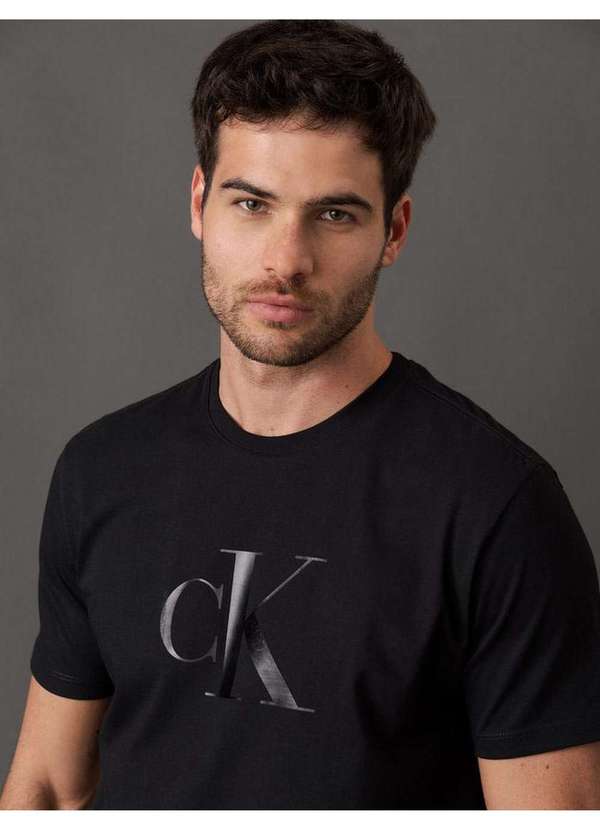 Calvin Klein Jeans - Camiseta Masculina Manga Curta Gel Calvin Klein Jeans - Preto Preto 4