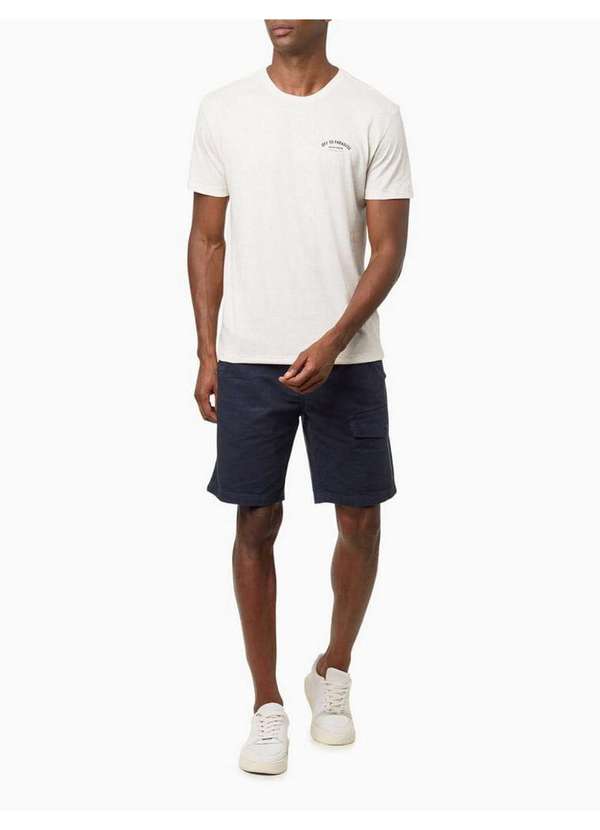 Calvin Klein Jeans - Camiseta Masculina Manga Curta Off To Paradise - Off White Branco 2