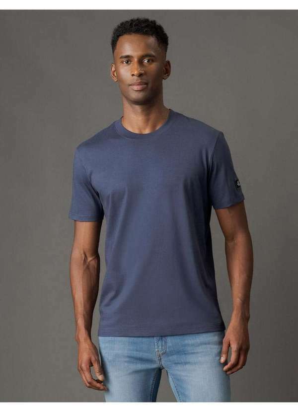Calvin Klein Jeans - Camiseta Masculina Manga Curta Patch Calvin Klein Jeans - Marinho Azul 2