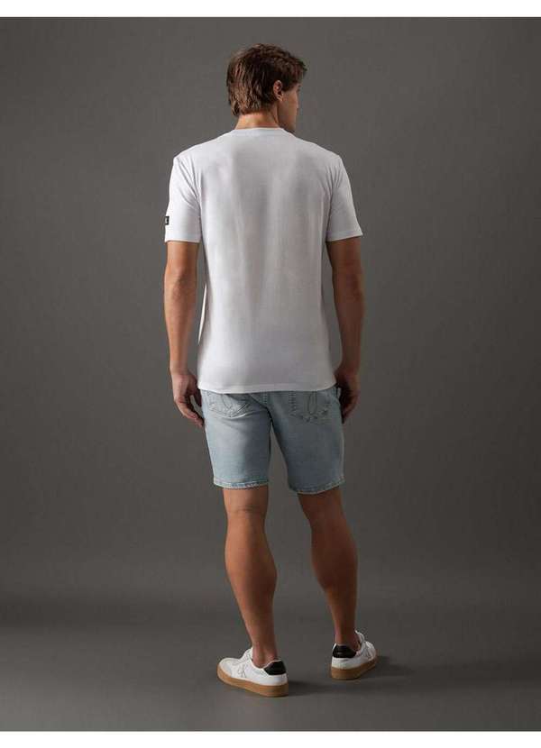 Calvin Klein Jeans - Camiseta Masculina Manga Curta Patch Calvin Klein Jeans - Branco Branco 5