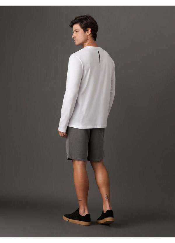 Calvin Klein Jeans - Camiseta Masculina Manga Longa Calvin Klein Jeans - Branco Branco 2