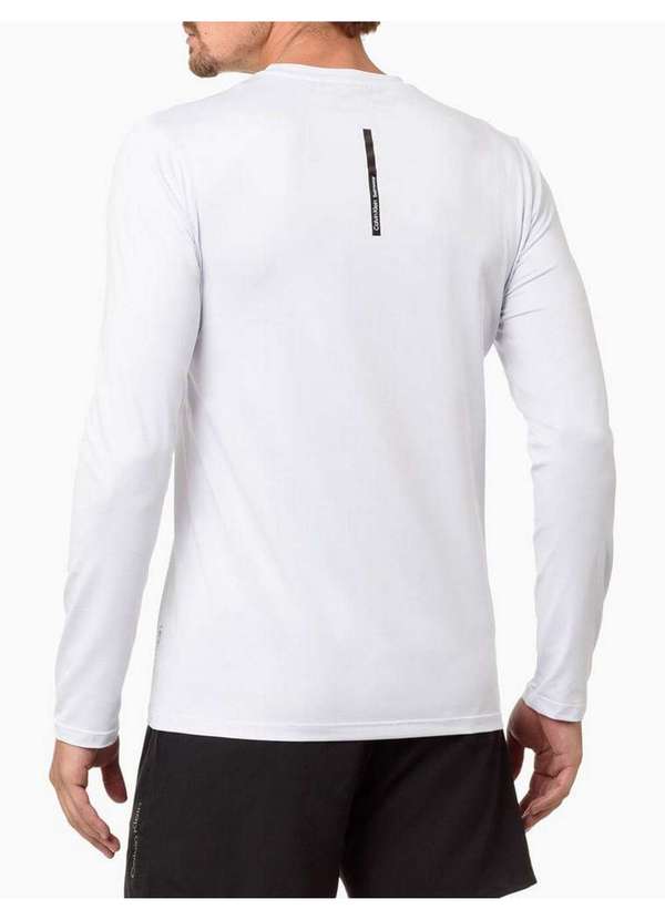 Calvin Klein Jeans - Camiseta Masculina Manga Longa Dry Swimwear - Branco 2 Branco 3