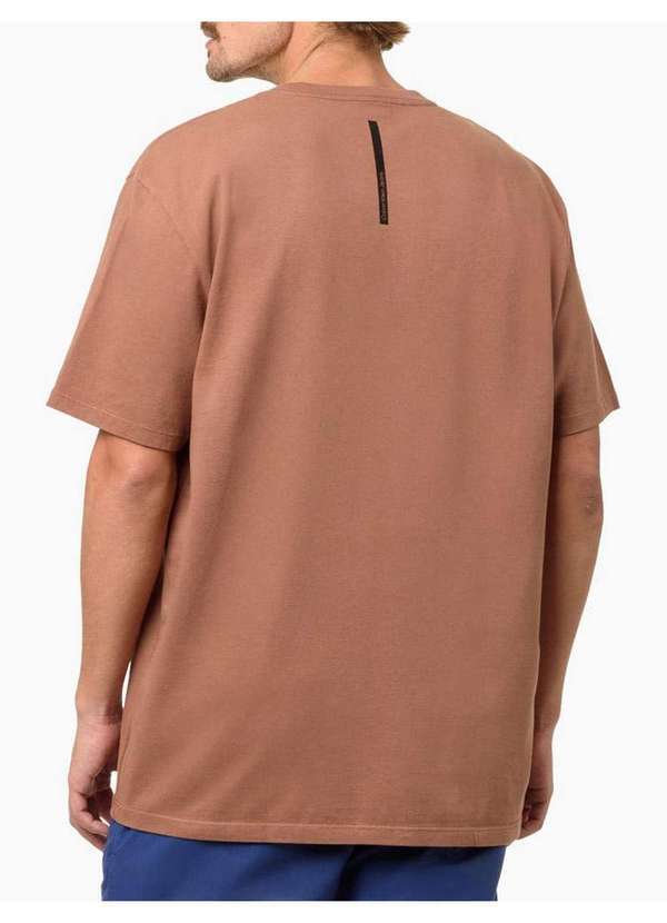 Calvin Klein Jeans - Camiseta Masculina Micrologo Registered - Caqui Medio Bege 2